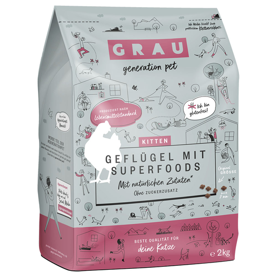 GRAU Kitten Fjäderfä med superfoods - 2 kg