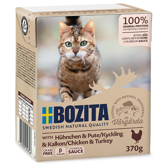 Bozita bitar i sås 6 x 370 g Kyckling & kalkon