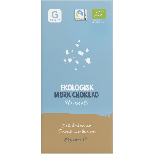 Garant Ekologisk Mörk Choklad Havssalt 85 g