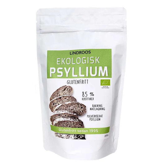 Lindroos Psyllium Pulver, 200g ekologisk