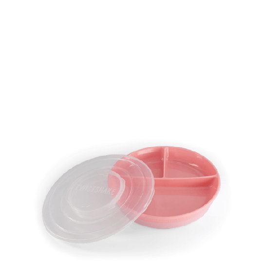Twistshake Divided Plate 6+m Pastell Rosa