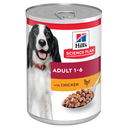 9 + 3 på köpet! 12 x 370 g Hill's Science Plan våtfoder - Adult Chicken