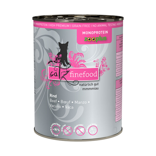 catz finefood Monoprotein zooplus 6 x 400 g - Nötkött