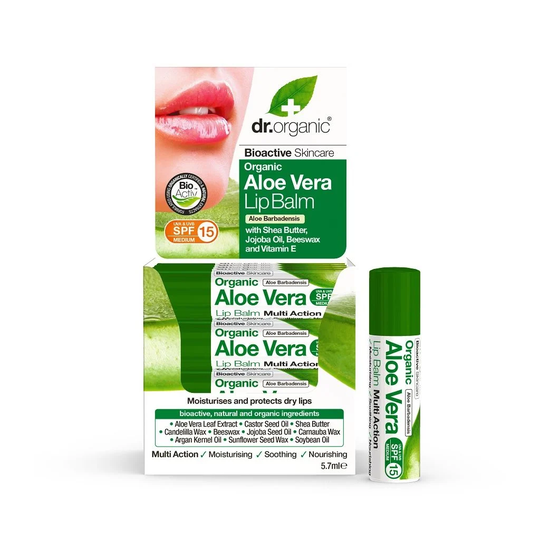 Dr Organic Läppbalsam Aloe Vera 5,7 ml