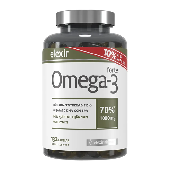 Elexir Pharma Omega-3 Forte, 1000 mg, 132 kapslar