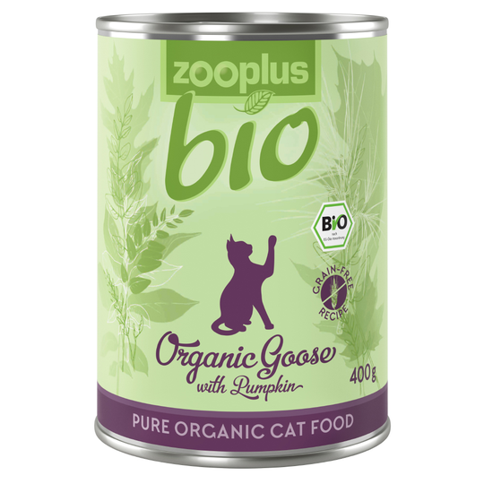 Ekonomipack: zooplus Bio 12 x 400 g - Eko-gås med eko-pumpa