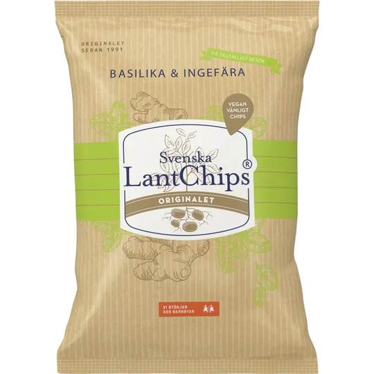 Svenska LantChips 2 x Lantchips Basilika & Ingefära