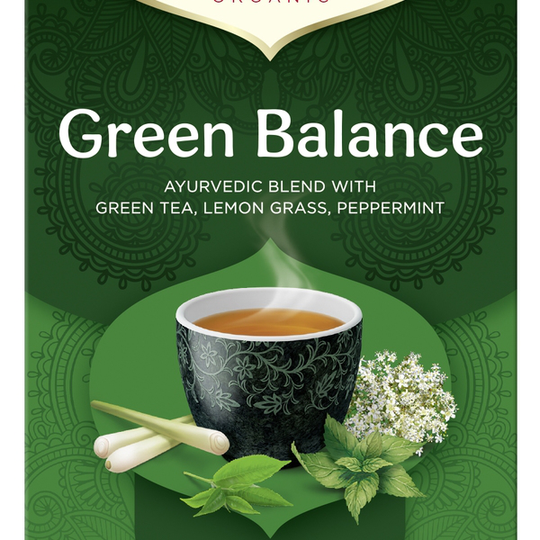 YogiTea Ayuvediskt Ekologiskt Grönt te med aromatisk kombucha 17 tepåsar