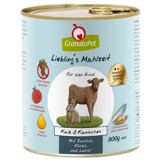 Blandpack: GranataPet Liebling's Mahlzeit 6 x 800 g - Blandpack I (6 sorter)