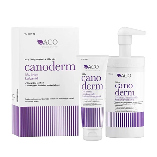 Canoderm® Kräm 5% Burk med pump och tub, 600g (500g + 100g)