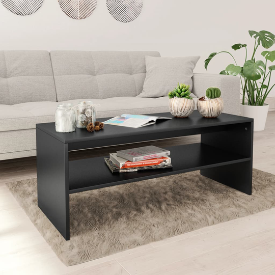 vidaXL Soffbord svart 100x40x40 cm spånskiva