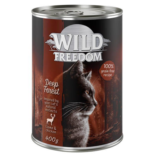 5 + 1 på köpet! Wild Freedom våtfoder 6 x 200 / 400 g - Deep Forest - Venison & Chicken 6 x 400 g