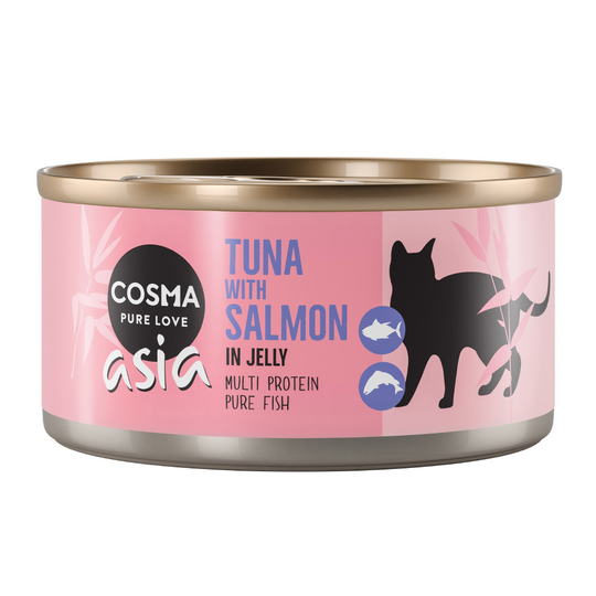 Cosma Asia in Jelly 6 x 170 g - Tonfisk & lax