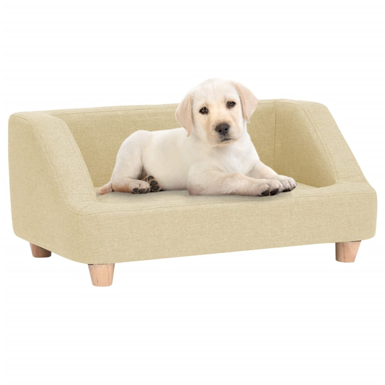 vidaXL Hundsoffa gräddvit 95x63x39 cm linne