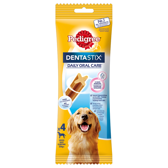 2 + 1 på köpet! 3 x Pedigree hundgodis - Dentastix Daily Oral för stora hundar (3 x 4 st)