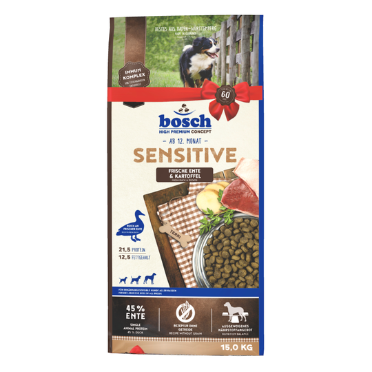 bosch Sensitive Anka & potatis - 15 kg