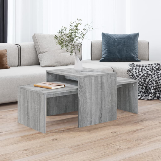 vidaXL Soffbord grå sonoma 100x48x40 cm konstruerat trä