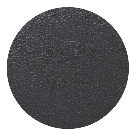 Lind DNA - Leather Serene Circle Glasunderlägg 10 cm Anthracite