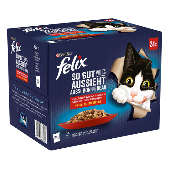 Latz "As good as it looks" Adult Pouch 24 x 85 g - Kyckling, Lamm, Nötkött, Kanin