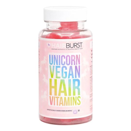 Hairburst Unicorn Veganska Hårvitaminer Hallon 60 tuggtabletter