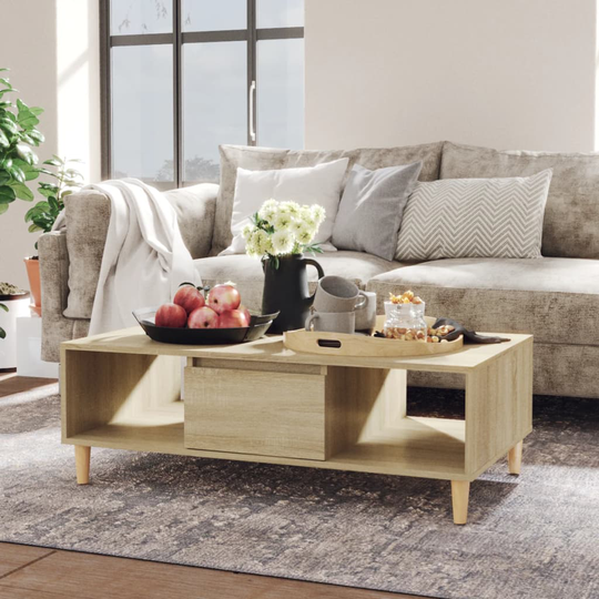 vidaXL Soffbord sonoma-ek 103,5x60x35 cm spånskiva