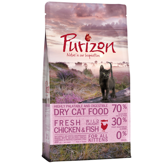 Purizon Kitten 400 g + Feringa Kitten Milky Snacks 30 g till sparpris! - Purizon 400 g & Feringa Kitten Milky Snacks 30 g