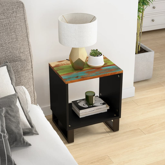 vidaXL Soffbord 40x31x46 cm massivt återvunnet och konstruerat trä