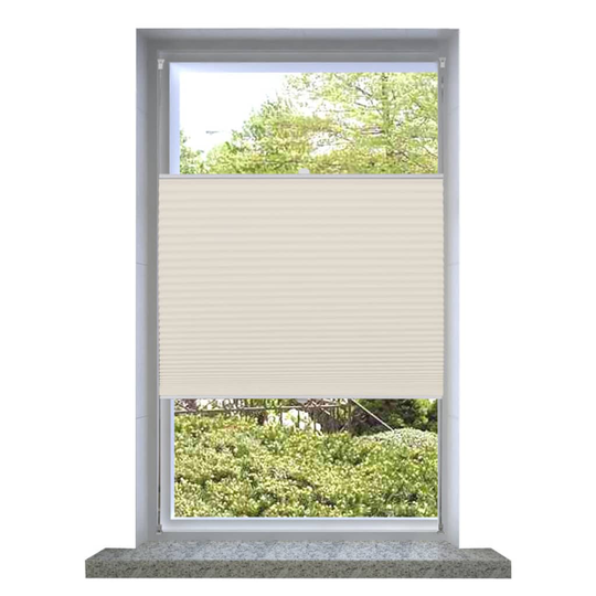 vidaXL Plisségardin 100x150 cm creme