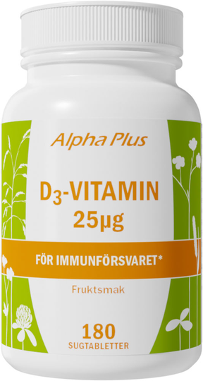 Alpha Plus D3-Vitamin 25 μg 180 tabletter