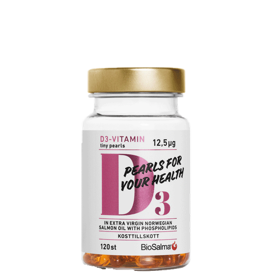 D3-vitamin 12,5μg Tiny Pearls, 120 kapslar