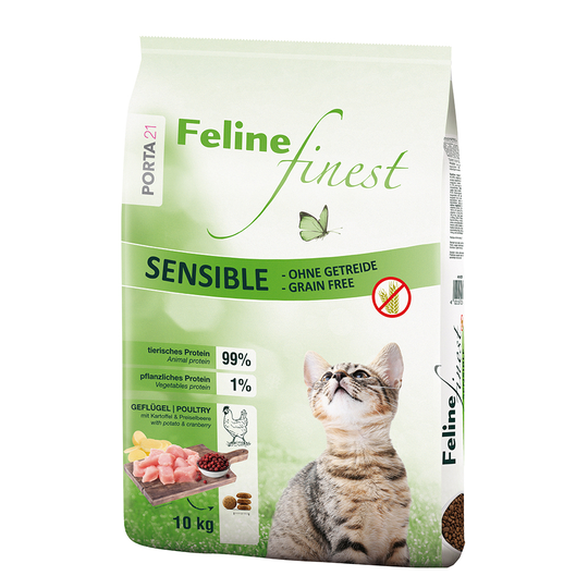 Porta 21 Feline Finest Sensible Grain Free - spannmålsfritt - Ekonomipack: 2 x 10 kg