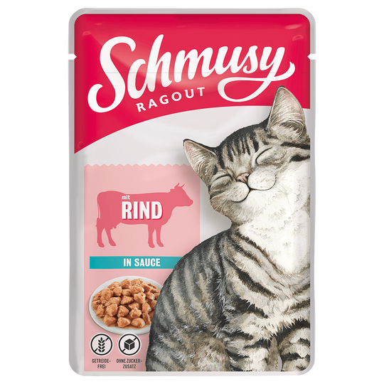 Schmusy Ragout in Sauce 22 x 100 g - Nötkött