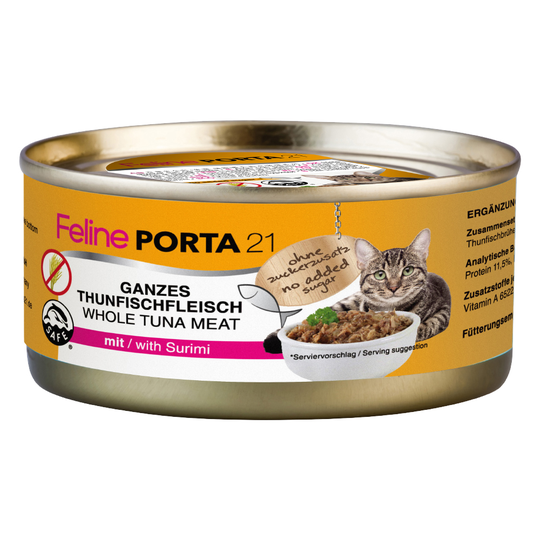 Ekonomipack: Feline Porta 21 24 x 156 g - Tonfisk med surimi - spannmålsfritt