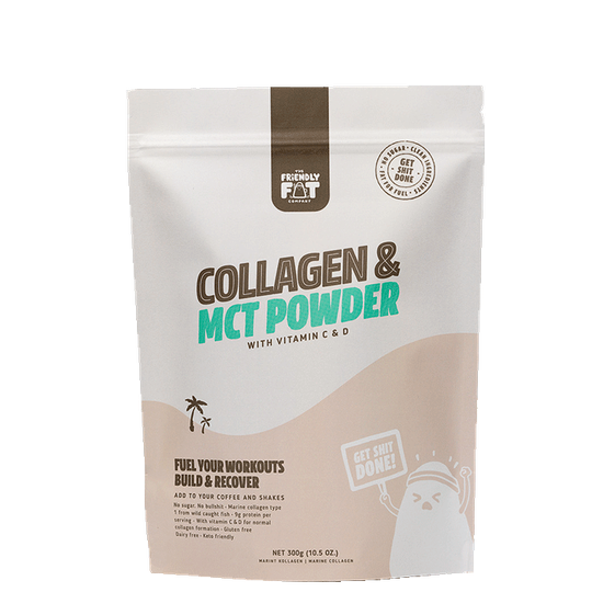 Collagen & MCT-pulver med vitamin C & D, 300 g