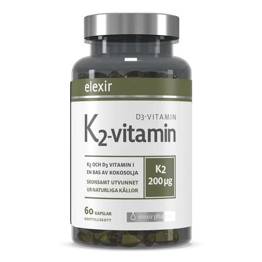 Elexir Pharma Elexir K2-vitamin D3-vitamin 60 kapslar