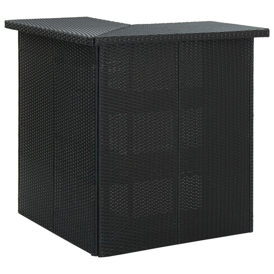 vidaXL Hörnbar svart 100x50x105 cm konstrotting