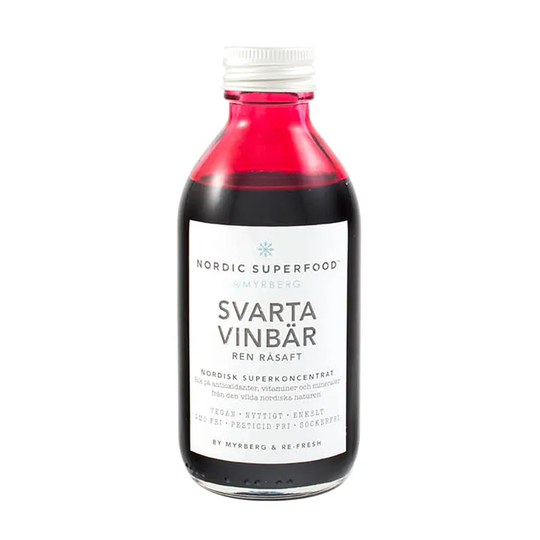 Nordic Superfood Råsaft Svarta Vinbär, 195ml