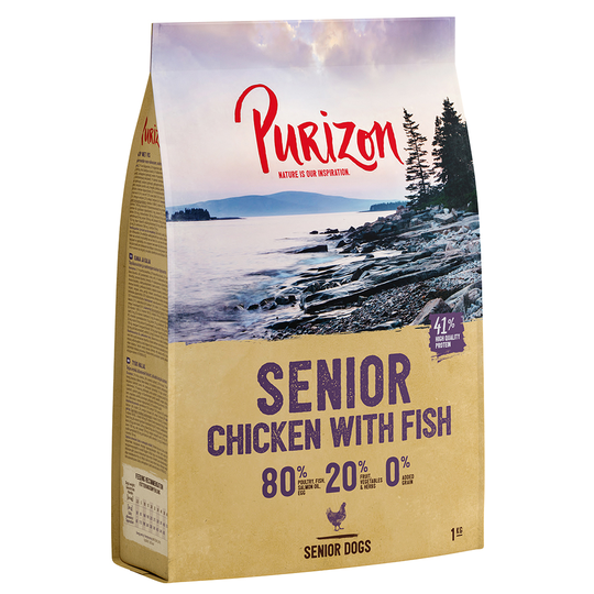 Testa nu - 1 kg till kanonpris! Purizon torrfoder - Senior Chicken & Fish - Grain Free