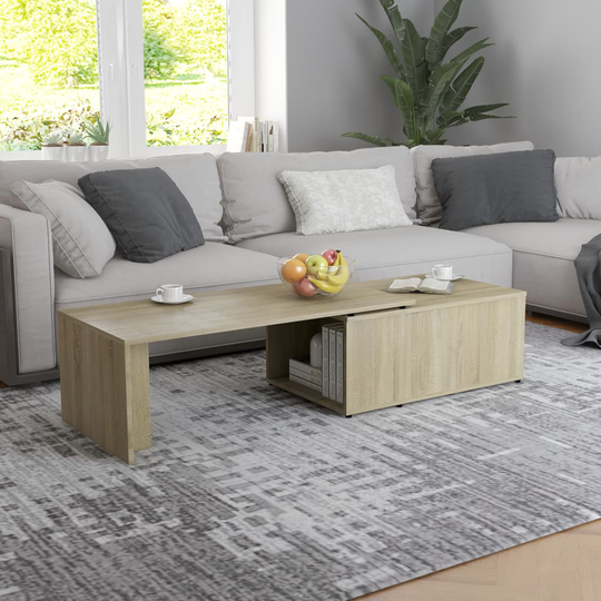 vidaXL Soffbord sonoma-ek 150x50x35 cm spånskiva