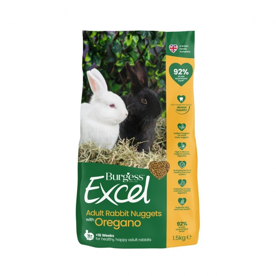 Burgess Excel Rabbit Adult Nugget with Oregano (1,5 kg)