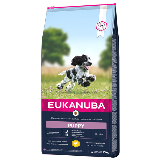 Eukanuba Puppy Medium Breed Chicken - 15 kg
