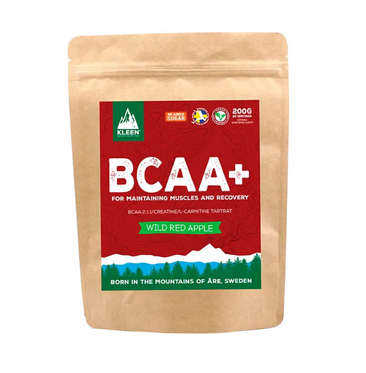 Kleen Sports Nutrition BCAA+ Powder - Wild Apple, 200g