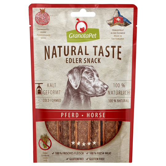 GranataPet Natural Taste Edler Snack - Ekonomipack: Häst 3 x 90 g