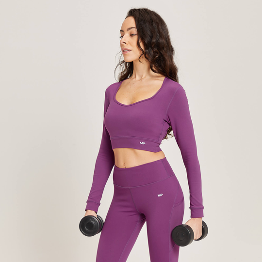 MP Women's Power Long Sleeve Top - Lila - XXS