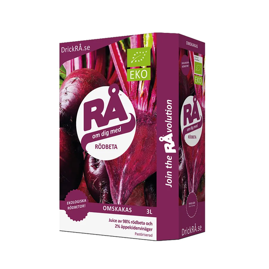 RÅ Rödbeta, ekologisk rödbetsjuice, Bag-in-Box 3l