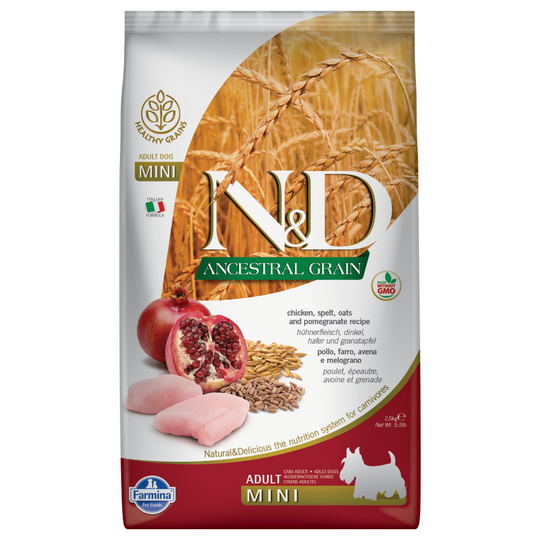 Farmina N&D Low Grain Mini Chicken & Pomegranate - 7 kg