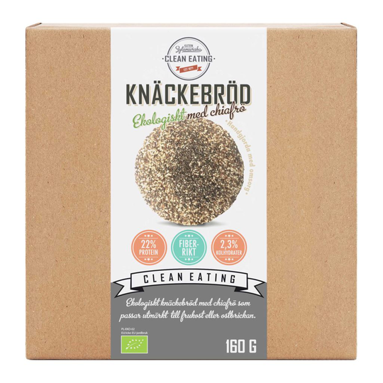 Clean Eating Ekologiskt Chia Knäckebröd 160 g