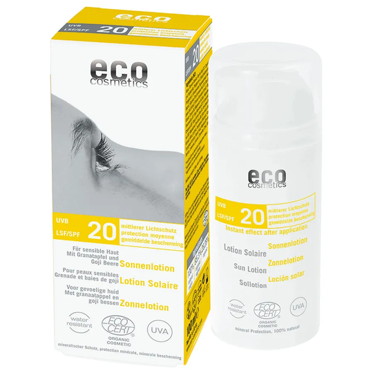 Eco Cosmetics SPF20 Sollotion goji granatäpple, 100ml ekologisk