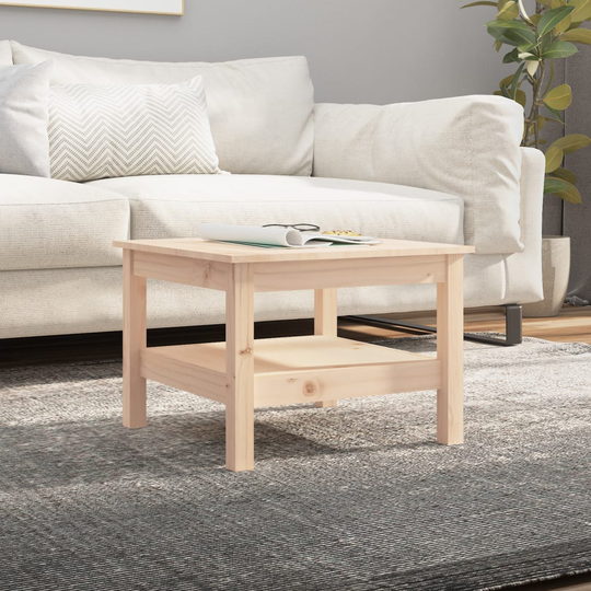 vidaXL Soffbord 55x55x40 cm massivt furu
