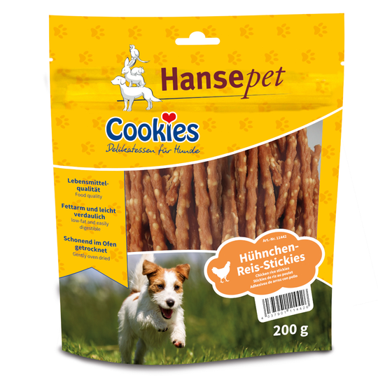Cookie's Delikatess Stickies Kyckling & ris - Ekonomipack: 10 x 200 g